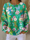 Elina | Vibrant Ethnic Floral Print Sweater