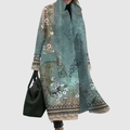 Florence | Wool Coat with Botanical Garden Design