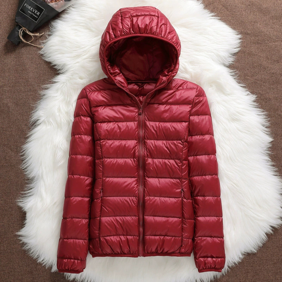 Ella™ | Timeless Red Hooded Jacket