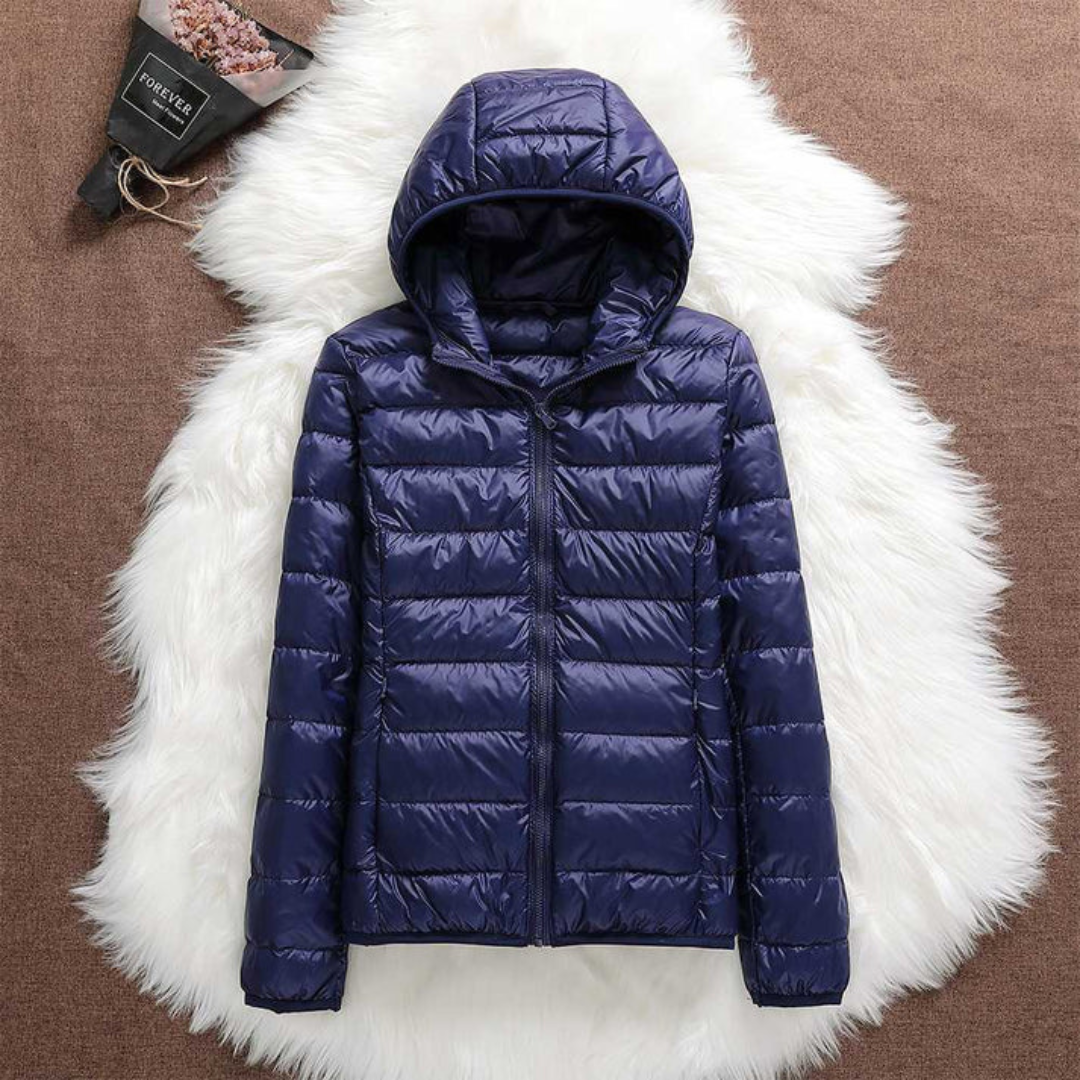 Astrid™ Navy Blue Hooded Jacket