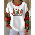 Adriana - White Christmas Sweater with Jesus Design