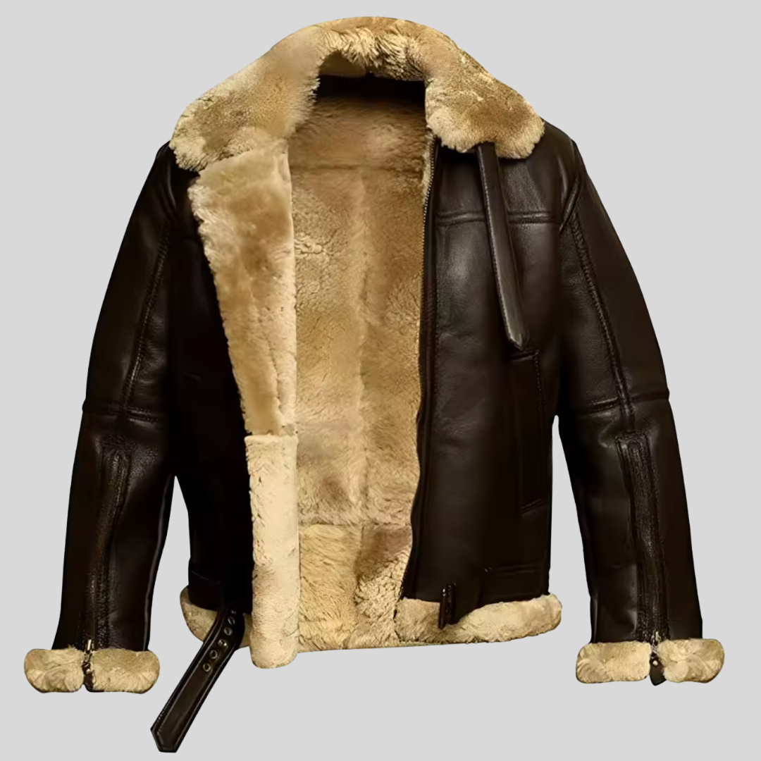 Everett | Premium Shearling-Lined Aviator Jacket