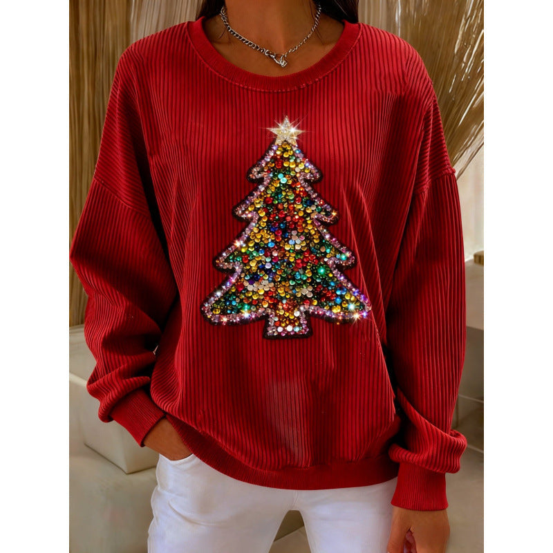 Aurora - Stylish Glittering Tree Sweater