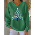 April - Sparkling Green Glitter Christmas Tree Sweater