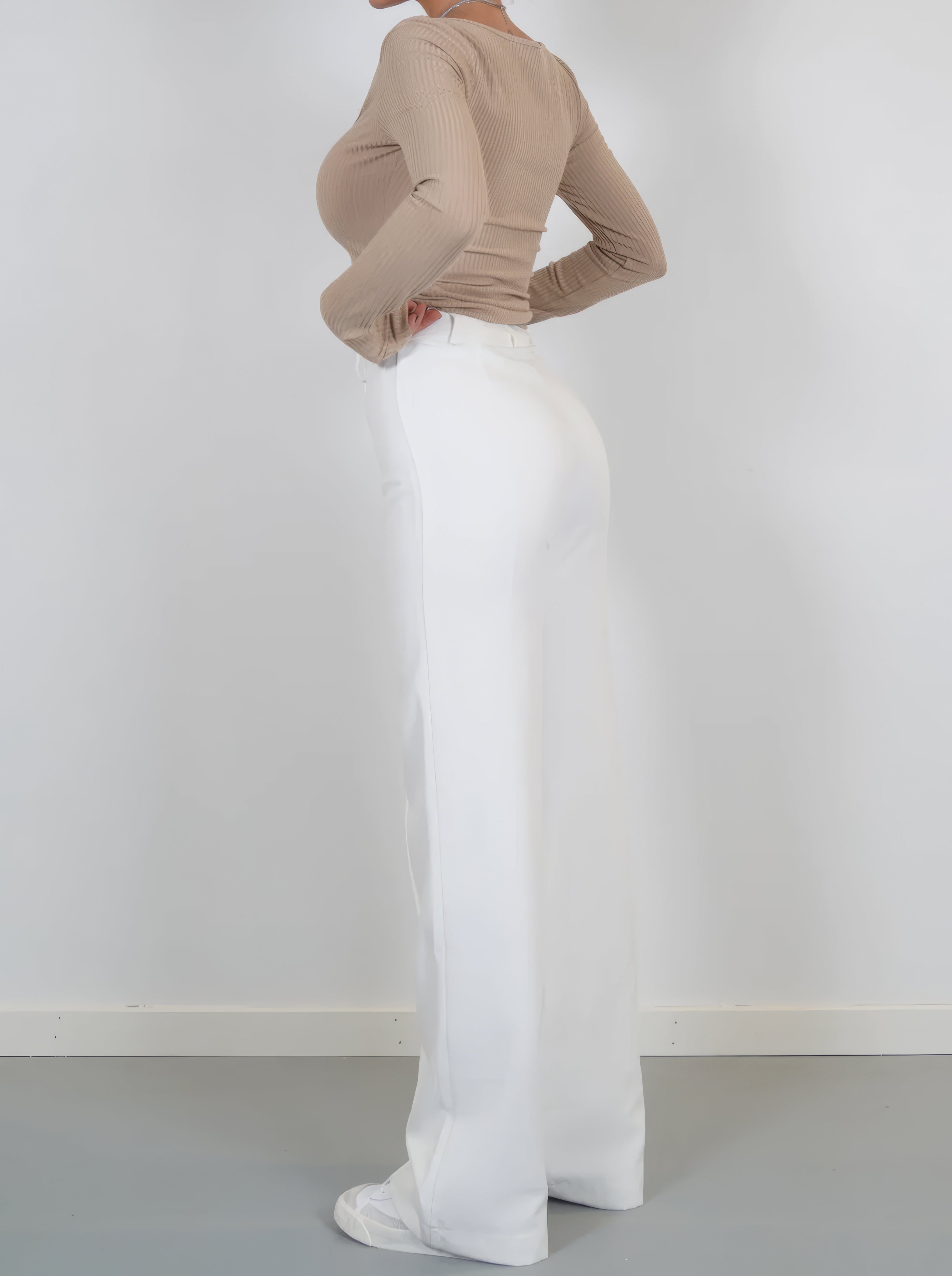 Beau | Straight-Leg High-Waist Trousers