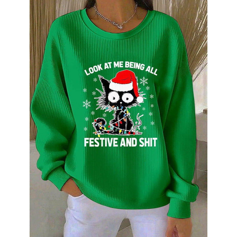 Arlena - Festive Green Holiday Sweater
