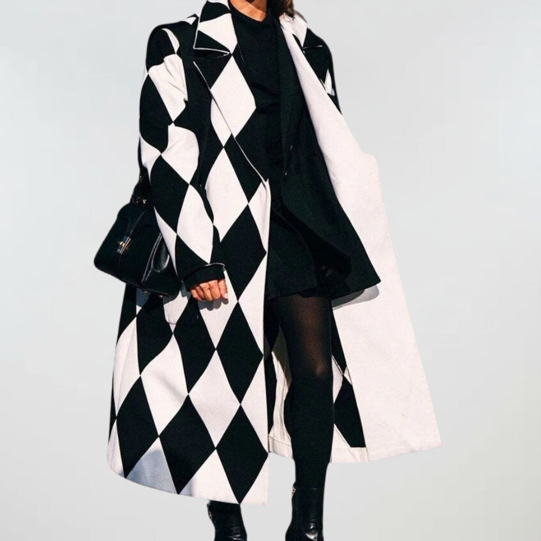 Aria | Diamond-Patterned Coat