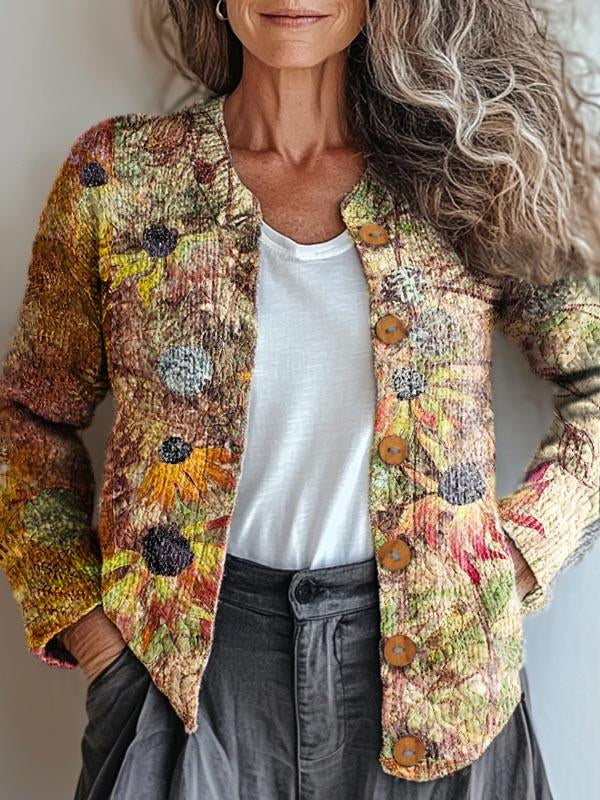 Chloe Chic Floral Pattern Cardigan