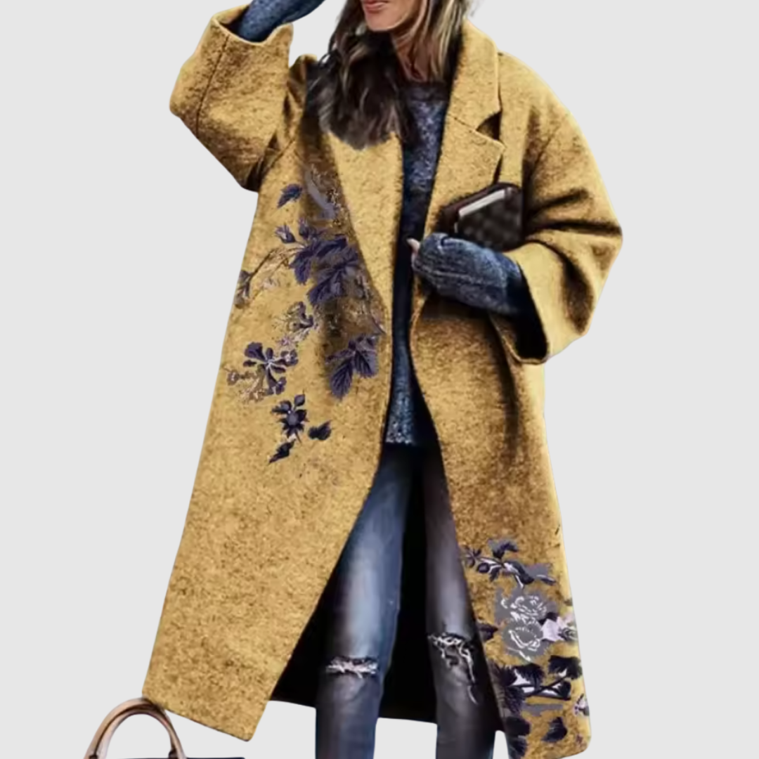 Colette | Embroidered Golden Bloom Coat