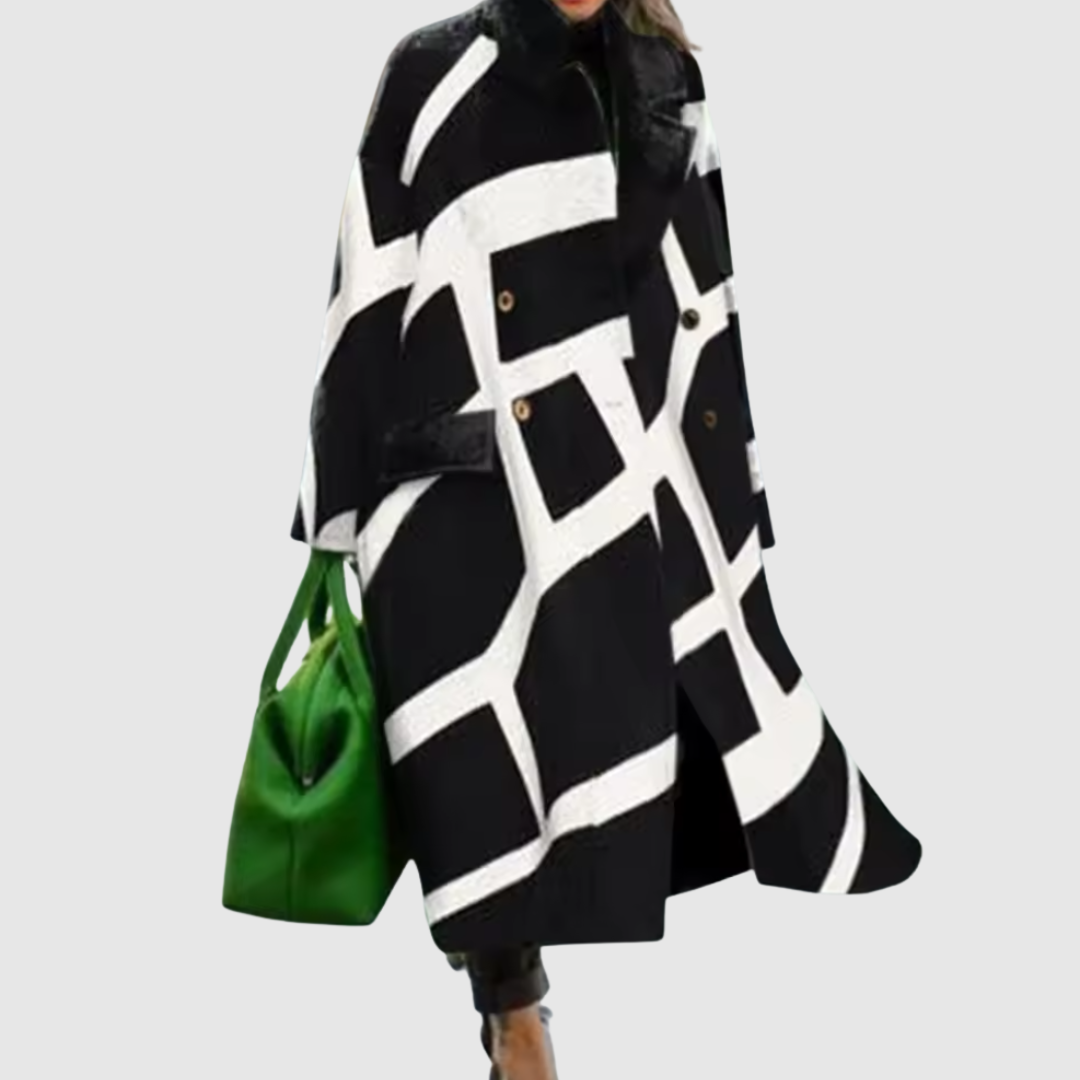 Evelyn | Timeless Charcoal Wool Overcoat