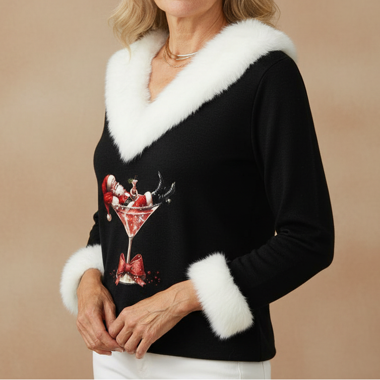Elodie – Soft Luxe Holiday Knit Top