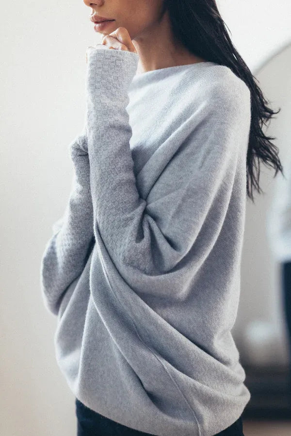 Arriane | Women's Cozy Relaxed Fit Sweater - Chic Swing Collar Design, Luxurious Soft Fabric Blend