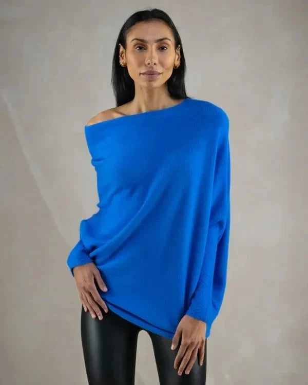 Arriane | Women's Cozy Relaxed Fit Sweater - Chic Swing Collar Design, Luxurious Soft Fabric Blend