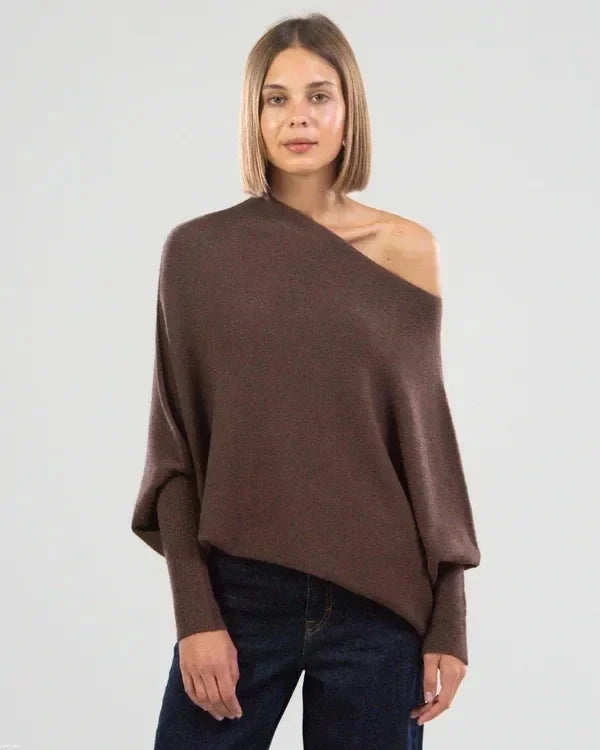 Arriane | Women's Cozy Relaxed Fit Sweater - Chic Swing Collar Design, Luxurious Soft Fabric Blend