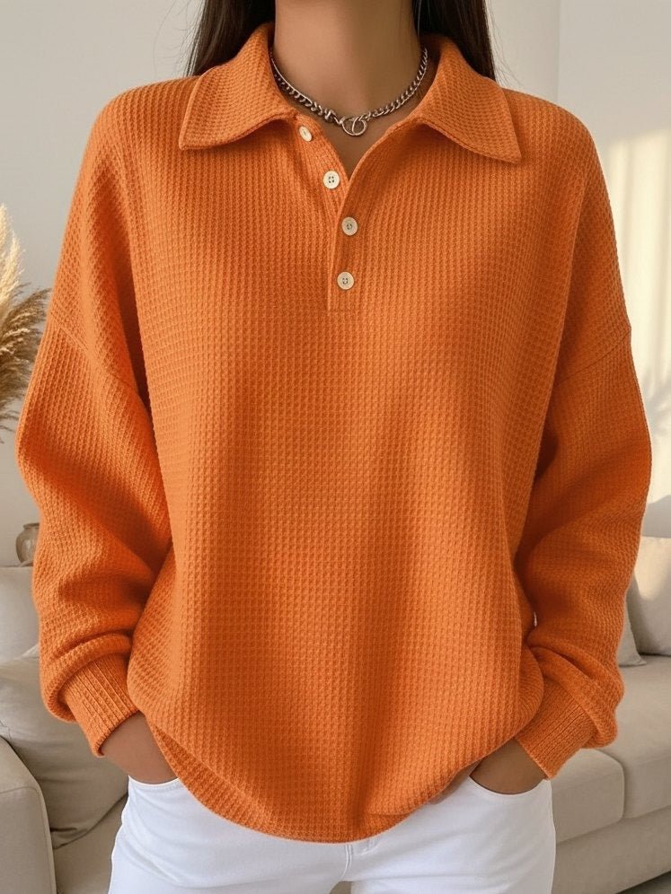 Ava | Cozy Knit Polo Sweater