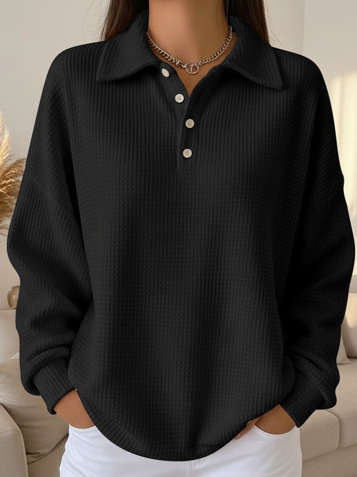 Ava | Cozy Knit Polo Sweater