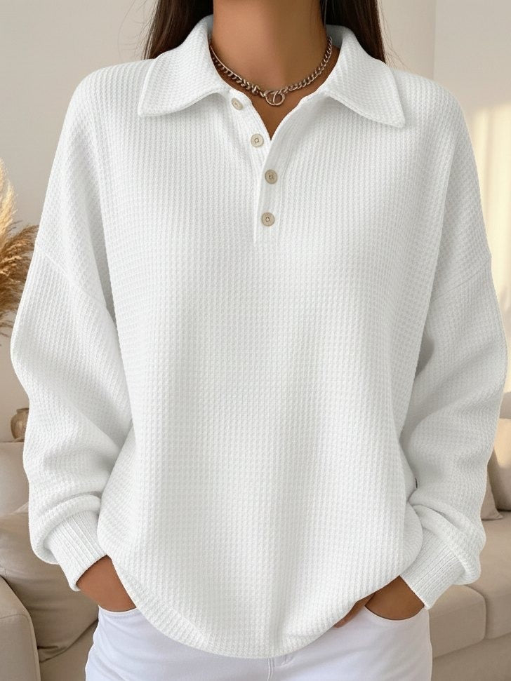 Ava | Cozy Knit Polo Sweater