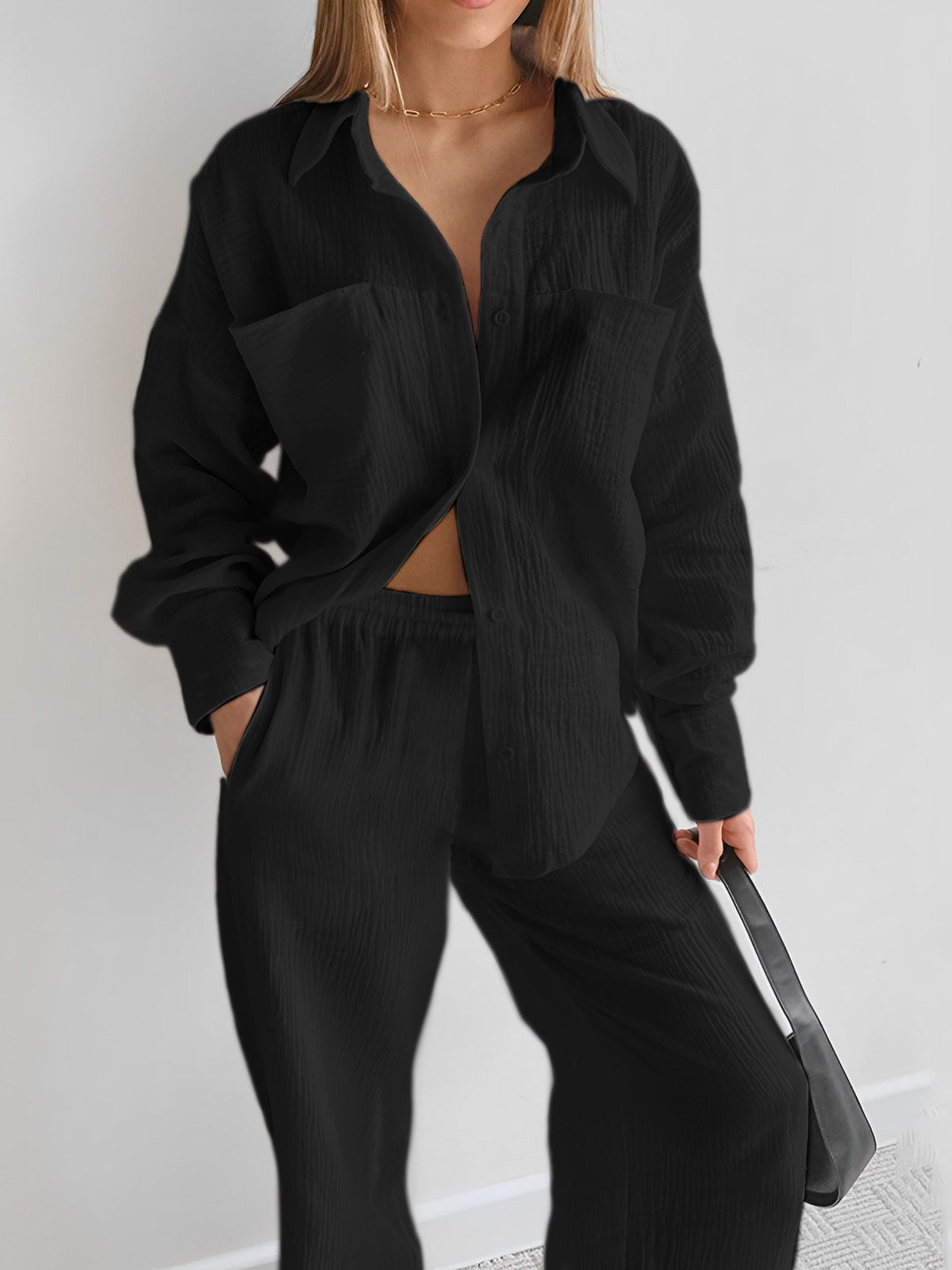 Ebba | Women's Minimalist Cotton Two-Piece Outfit