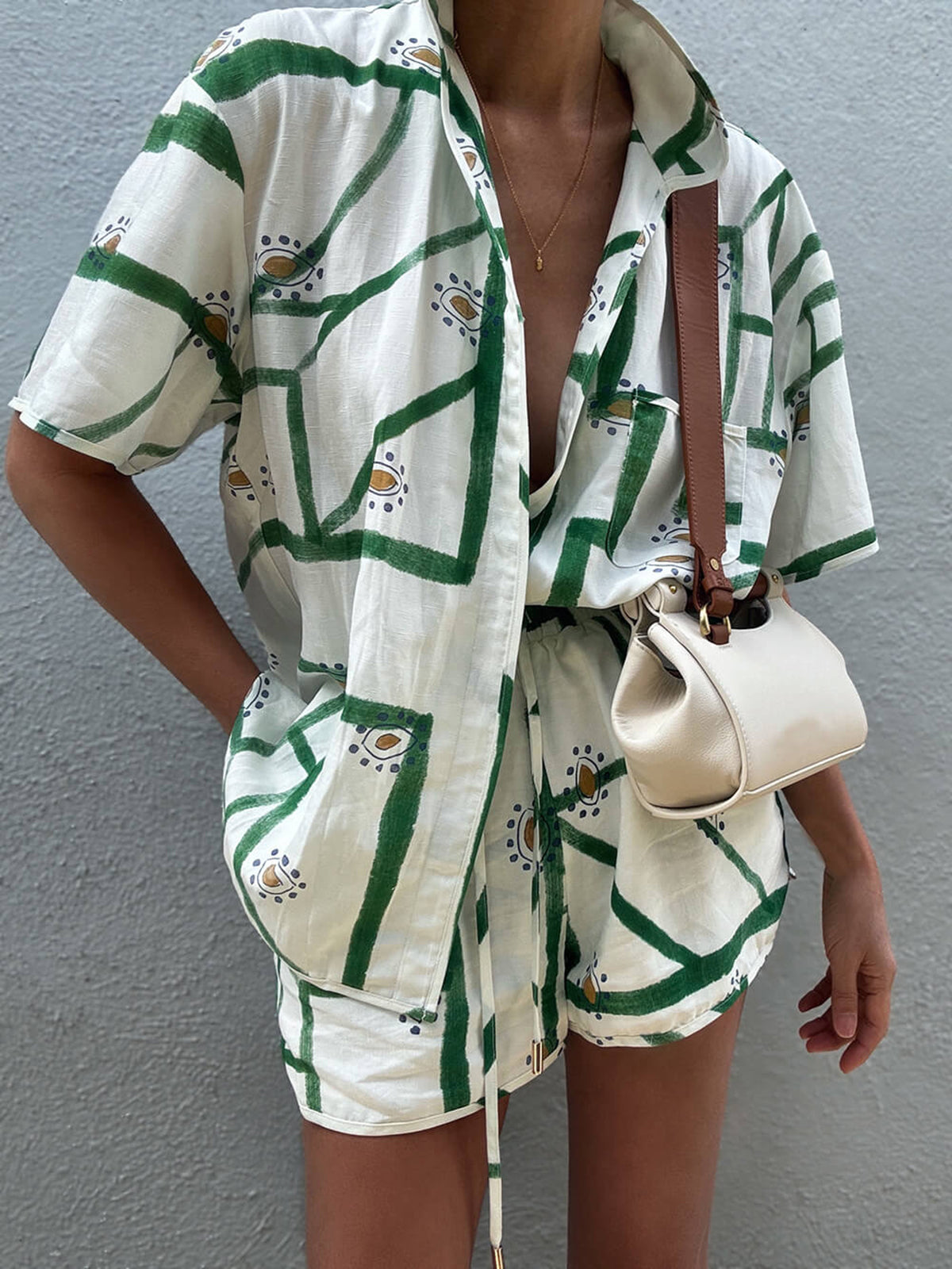 Cita | Women's Printed Summer Set – Top and Shorts