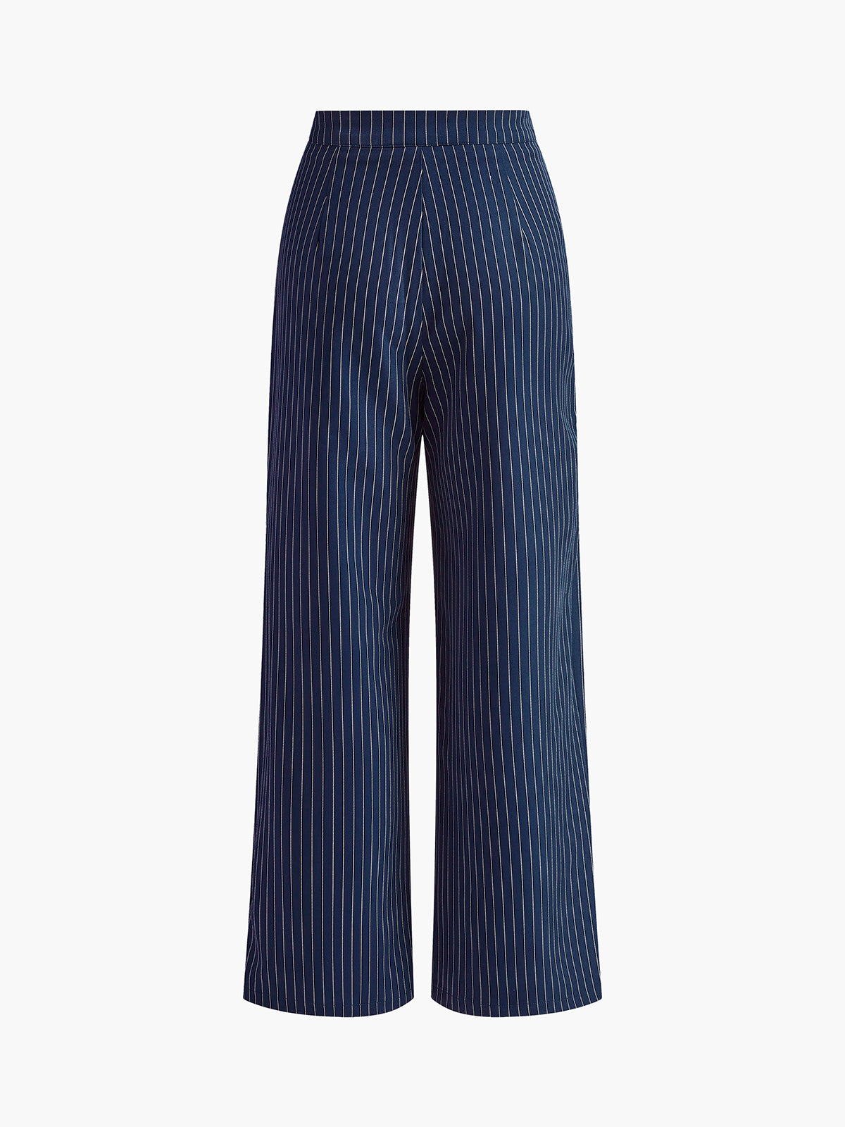 Elegant High-Waisted Striped Wide-Leg Trousers for Women – Stylish & Comfortable