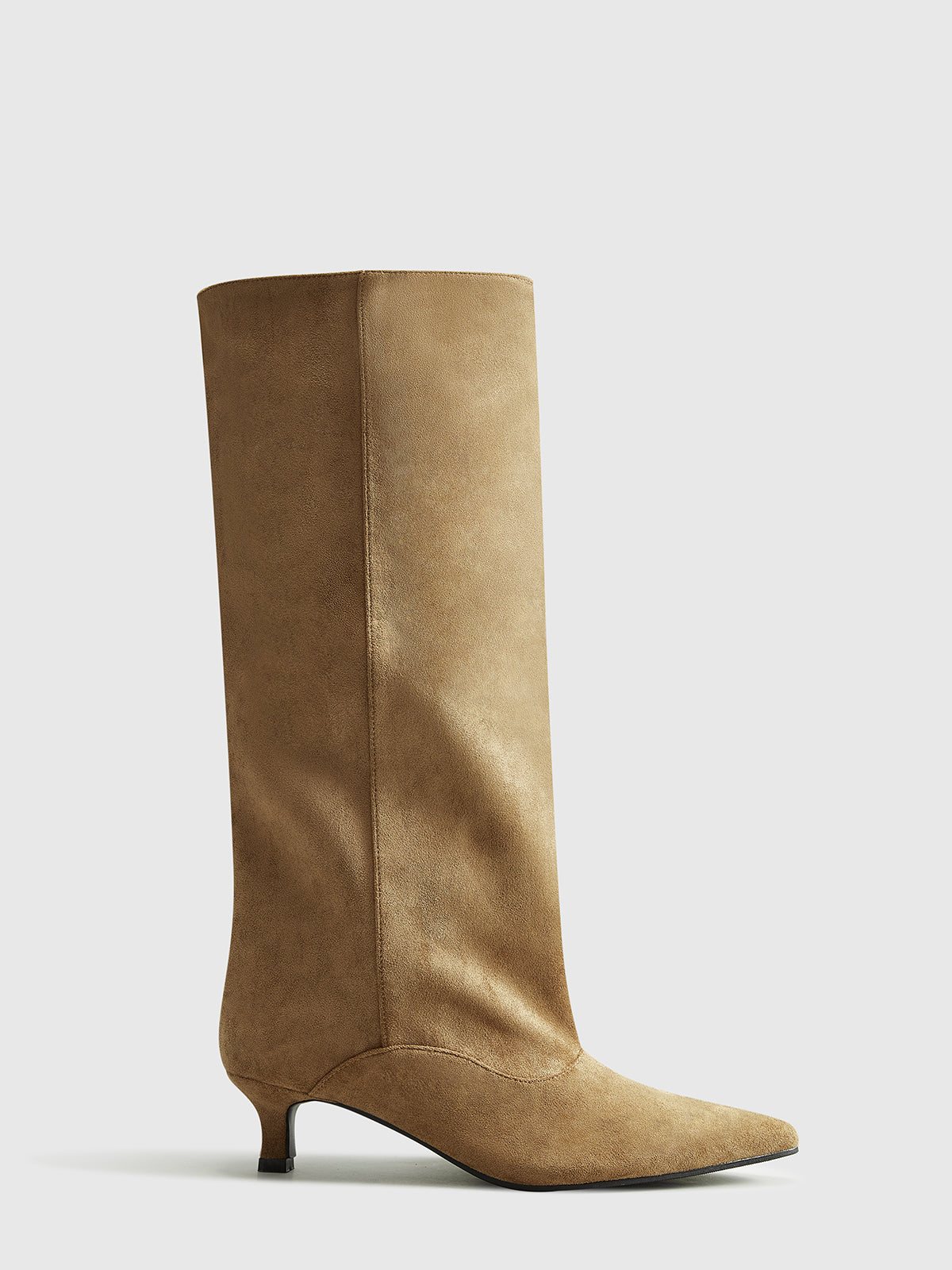 Dunyana | Suede Kitten Heel Boots for Women