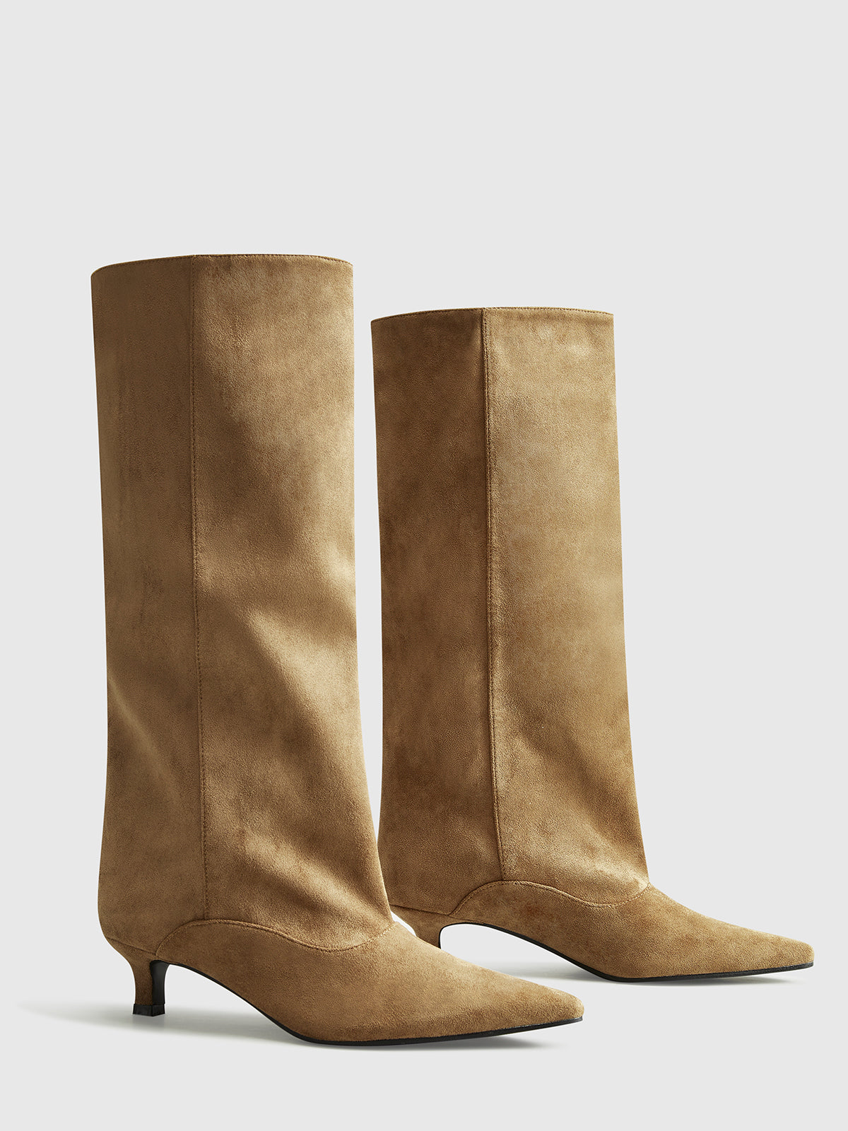 Dunyana | Suede Kitten Heel Boots for Women