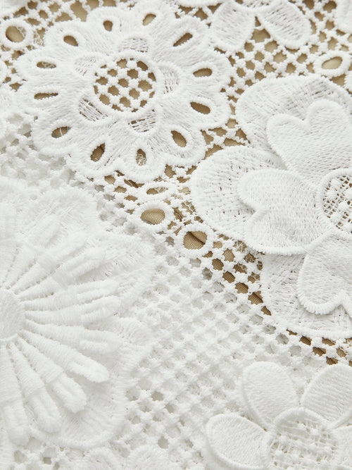 Alia | Elegant Lace Co-Ord Set – Top & Skirt