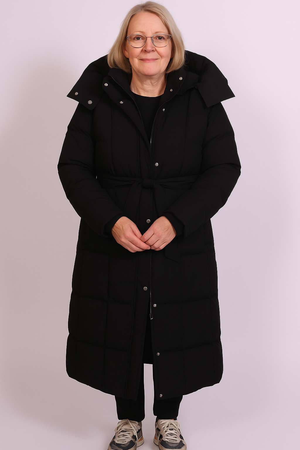 Erin | Long Belted Puffer Coat