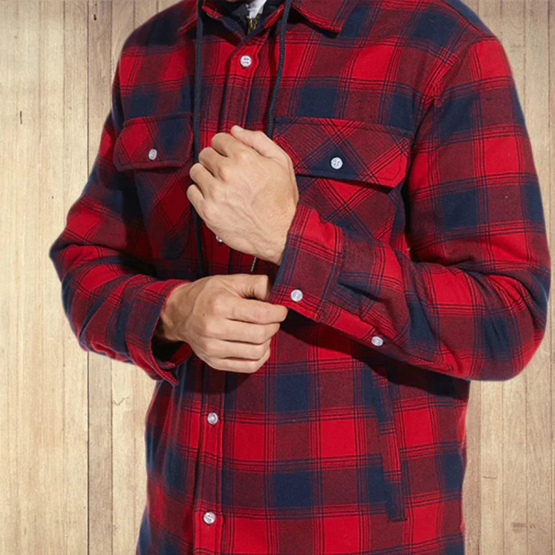 Florian - Men's Checked Hooded Jacket