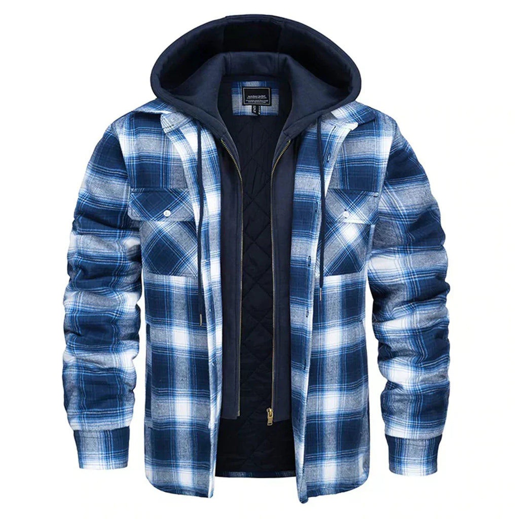 Florian - Men's Checked Hooded Jacket