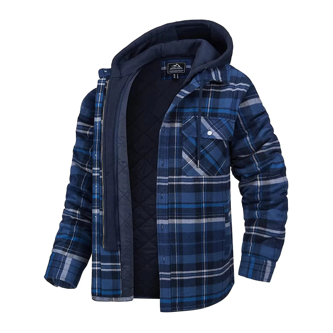 Florian - Men's Checked Hooded Jacket