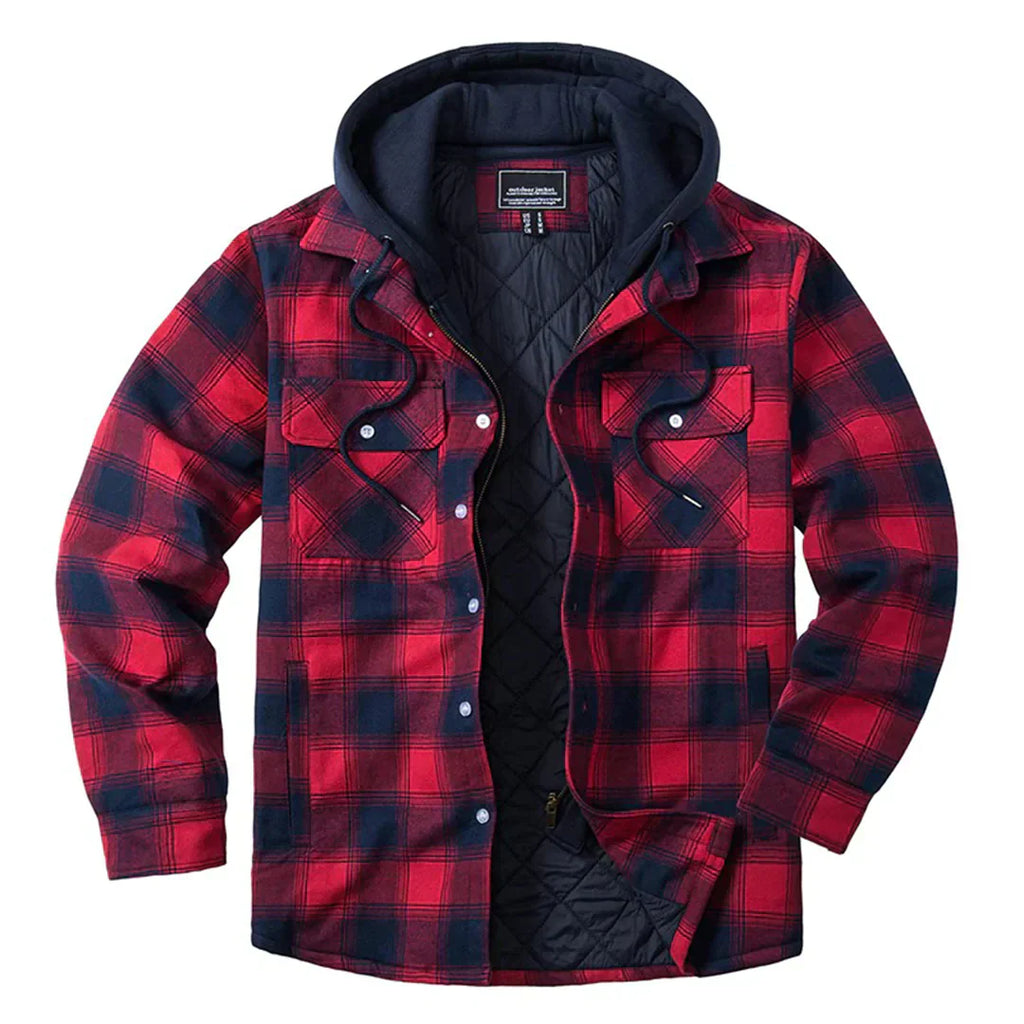 Florian - Men's Checked Hooded Jacket