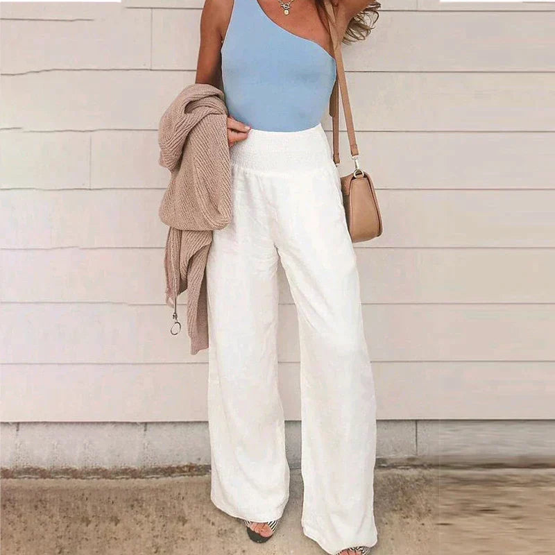 Eliana | Lightweight High-Waisted Trousers