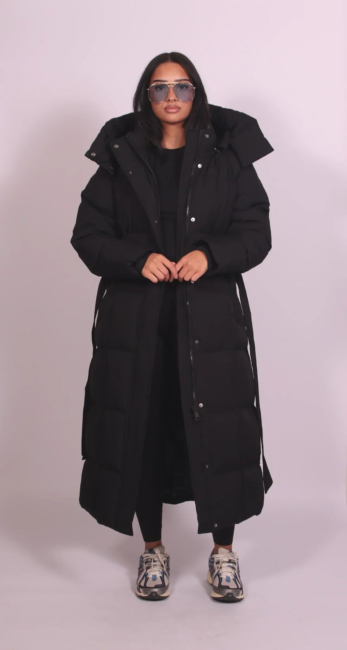 Erin | Long Belted Puffer Coat