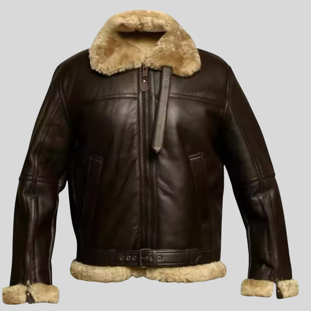 Everett | Premium Shearling-Lined Aviator Jacket