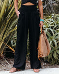 Eloïse | High-Waisted Cotton-Linen Trousers