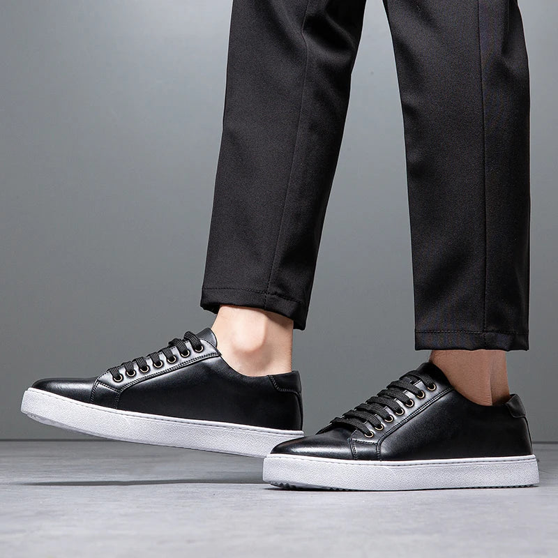 Carter™ - Stylish and Cozy Leather Sneakers