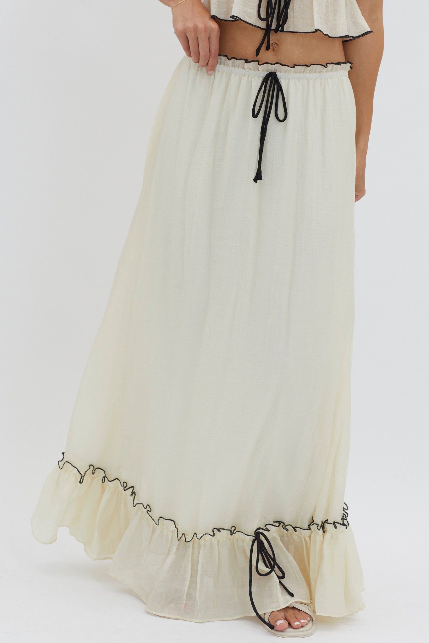 Cianna | Women's Two-Piece Summer Ensemble – Top and Maxi Skirt