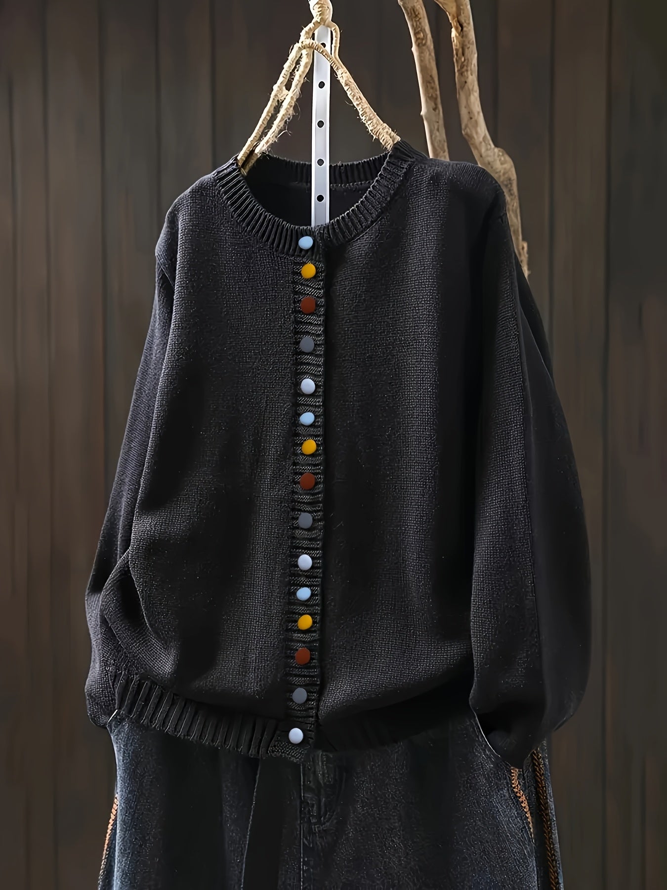 Elizabeth™ | Sophisticated Black Cardigan Sweater for Women