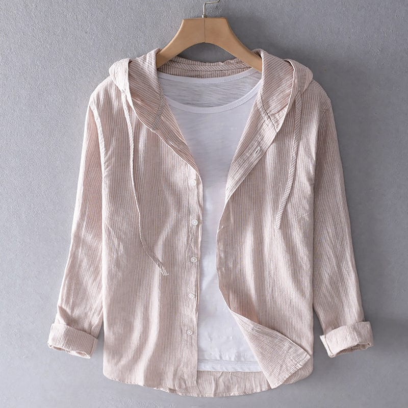 Avery Hooded Shirt with Striped Design