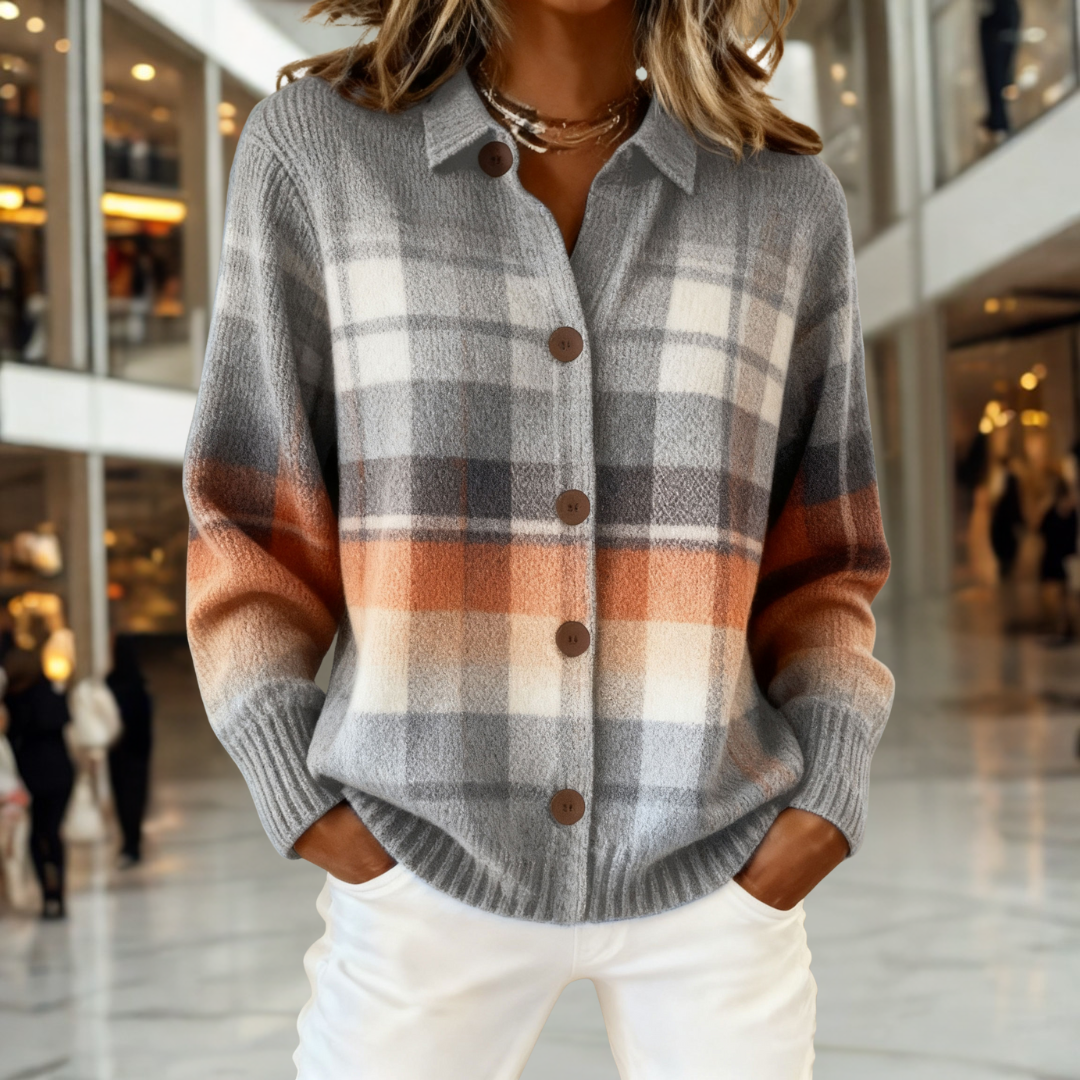 Avery | Vintage-Inspired Plaid Cardigan