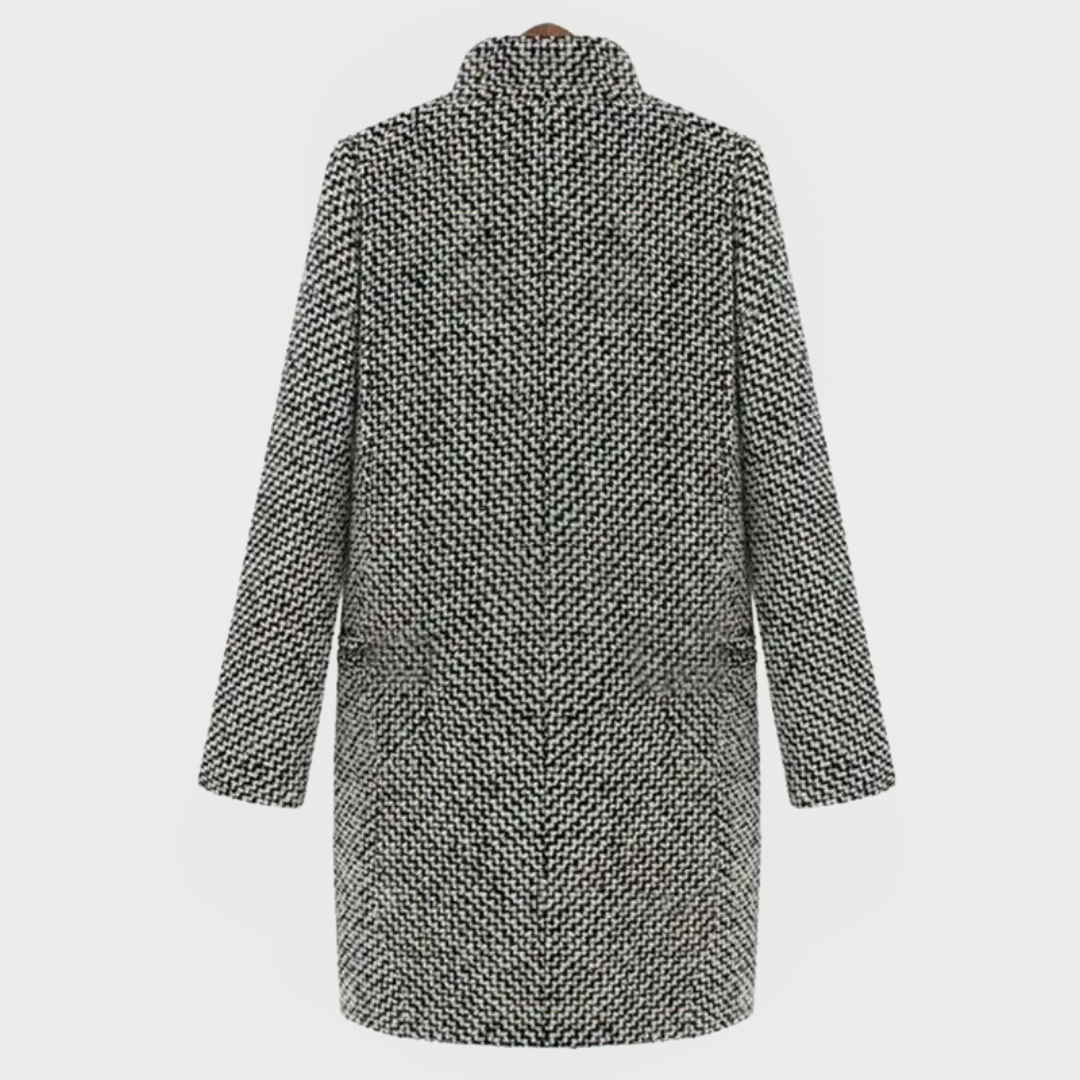 CHELSEA™ | LONG CHECKERED OVERCOAT