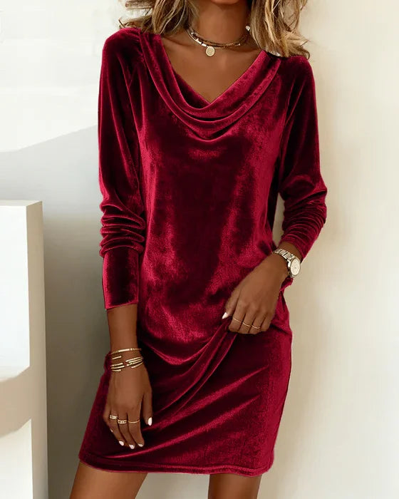 Evelina | Soft Drape Velvet Dress