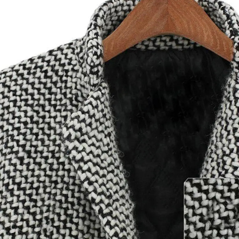 CHELSEA™ | LONG CHECKERED OVERCOAT