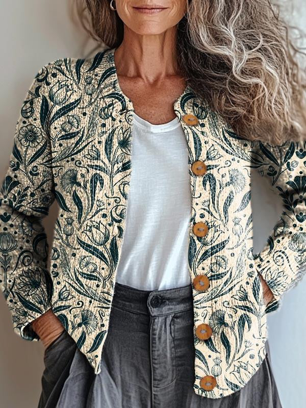 Enchanted Floral Decorative Jacket by Tori