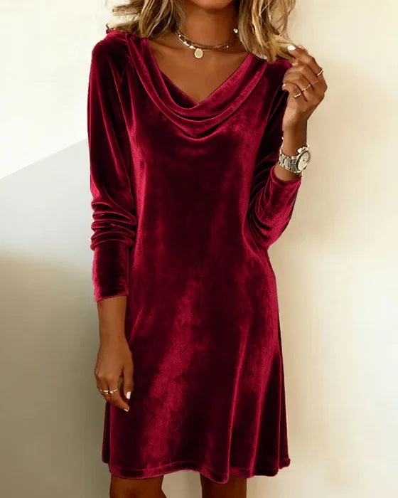Evelina | Soft Drape Velvet Dress