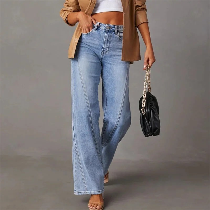 Eevi | Women's Wide-Leg Denim Pants – Comfortable Fit