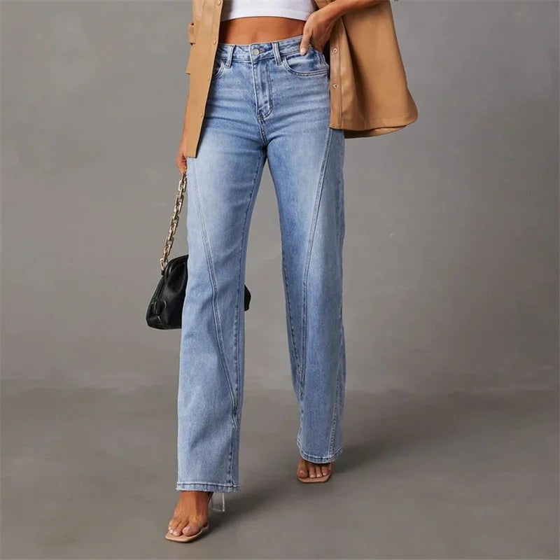Eevi | Women's Wide-Leg Denim Pants – Comfortable Fit